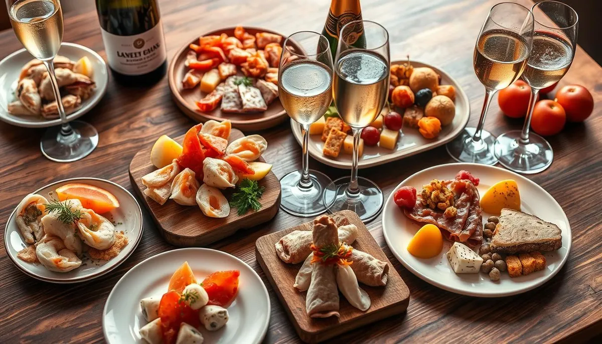 Food pairings for Asti wine and other sparkling white wine