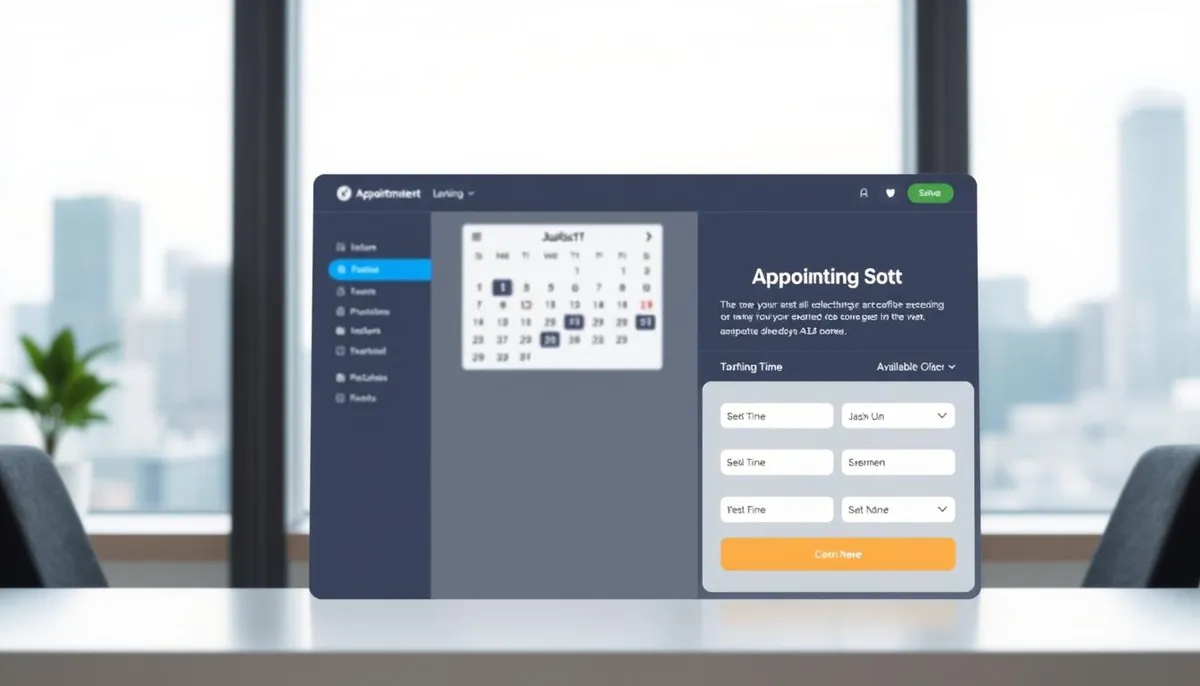 interface de prise de rendez-vous en ligne