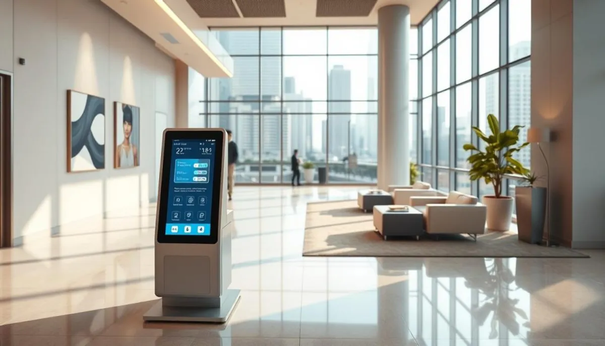 borne extérieure 24/7 accueil automatisé