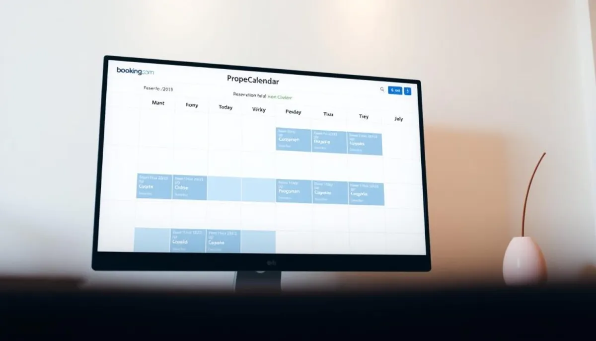 Calendrier de réservation Booking.com