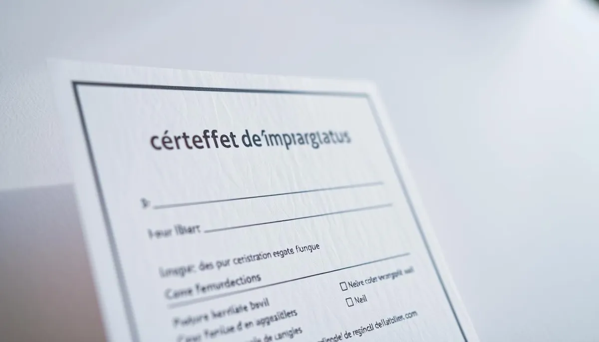 certificat d'immatriculation