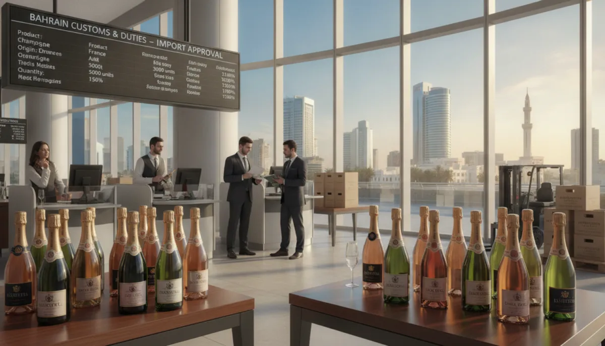 importing champagne into Bahrain