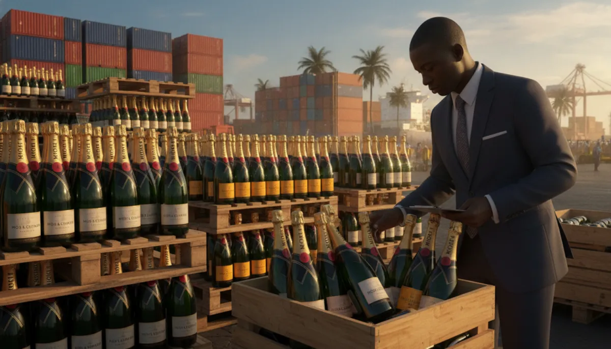 importing champagne into Ghana