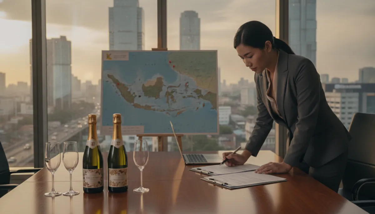 importing champagne into Indonesia