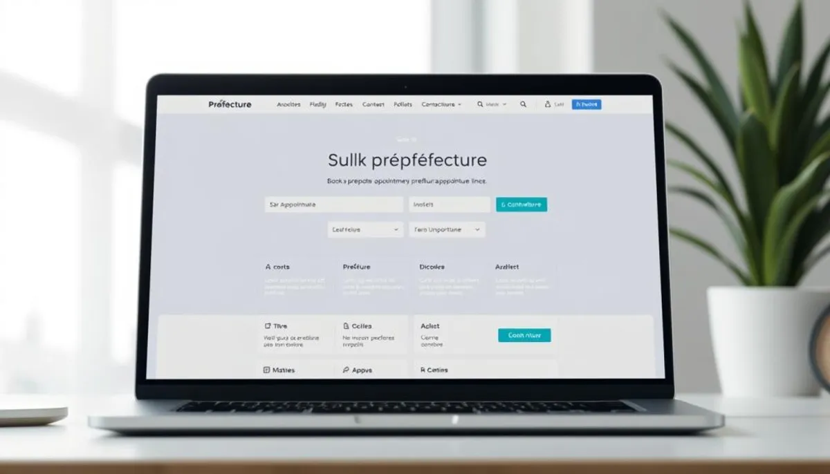 Sélection préfecture en ligne