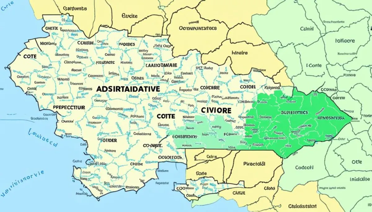 Subdivisions administratives Côte d'Ivoire