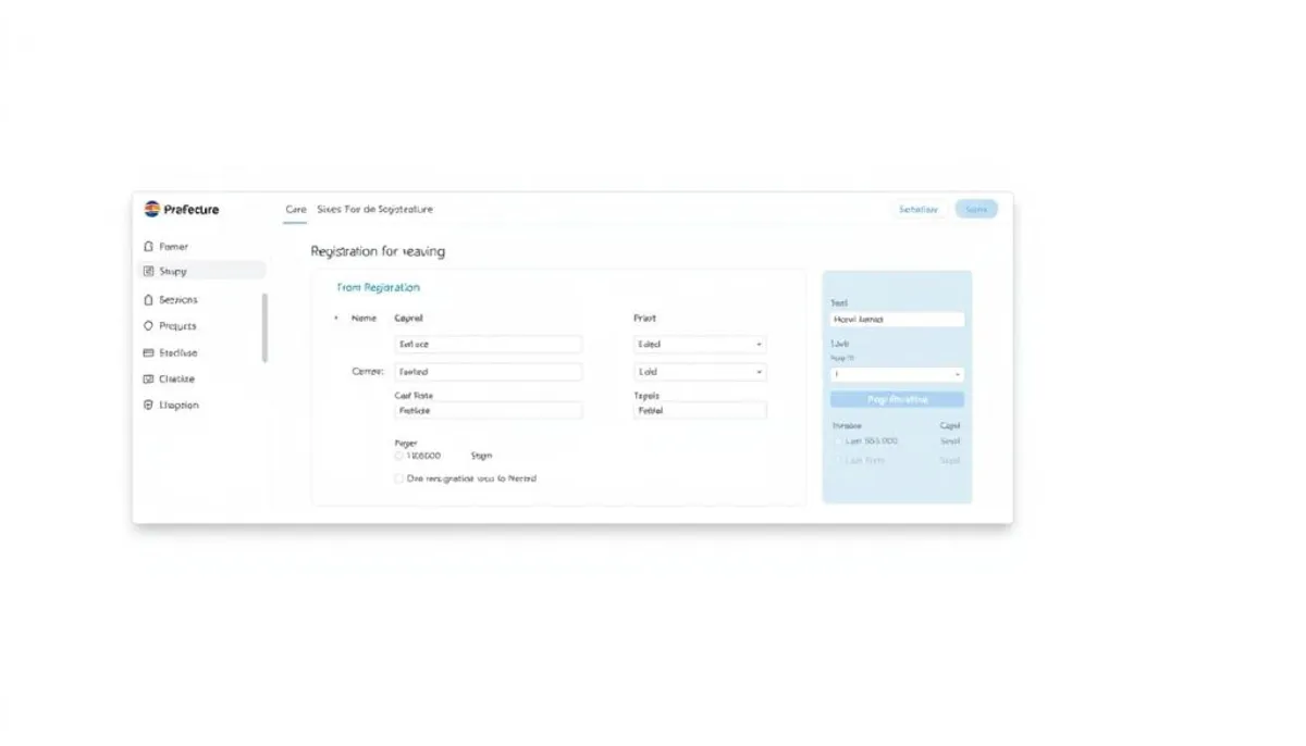 Tableau de bord inscription en ligne préfecture